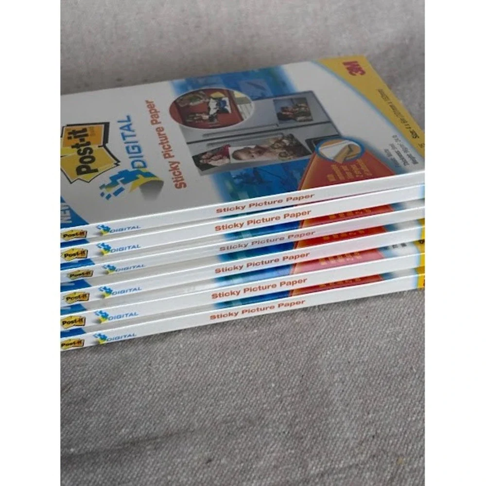 Post-it Digital Sticky Picture Paper 4x6 Inkjet Printer - 25 Sheets -‎ Lot of 6